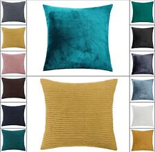 Velvet Cushions Filled or Cushion Covers Pack 4, 2, 1  Bed Sofa Decor Pillows