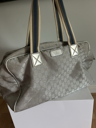 Gucci silver holdall - silver,