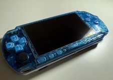 *NEW HOUSING* Sony PSP 3000 (Ice Blue) + Charger & Battery 