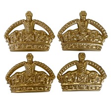 English Phone Booth Emblem Gold or Red Royal Crown Box Set of Four