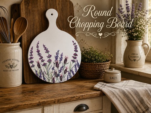 Melamine round chopping - round, board