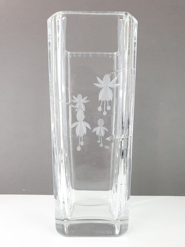 Vintage clear crystal - crystal, vase