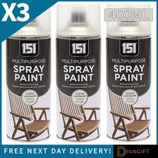 3 x CLEAR LACQUER SPRAY PAINT