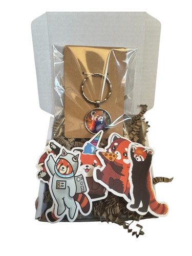 Red panda gift box - gift,
