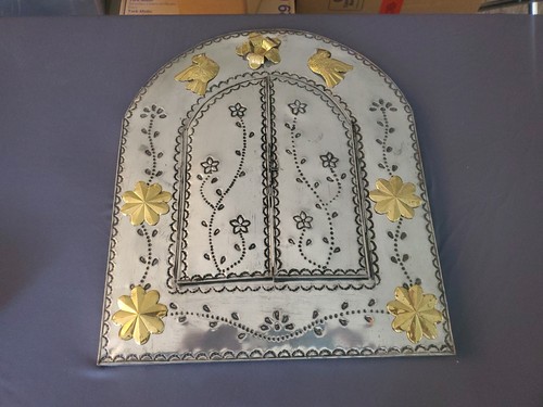 Vtg mexican tin mirror with - vtg,