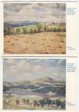 2 CARDS- CARRICK, GATEHOUSE, GALLOWAY, M'GILL DUNCAN-Dumfriesshire Art Postcards