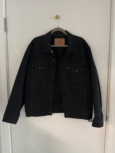 Levi black trucker jacket - black,