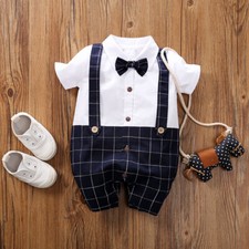 Baby Boy NAVY or GREY Romper