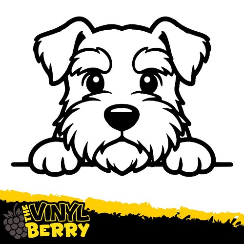 Schnauzer dog vinyl sticker - dog,
