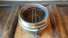 1930'S VINTAGE BRASS LARGE AIRCRAFT COMPASS - RAF BOMBER ETC - WORKING ORDER