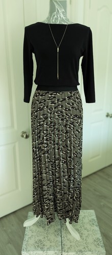 Ladies khaki pleated maxi - ladies,