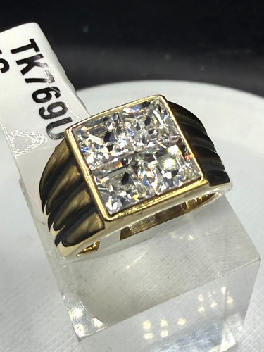 Mens gold ring - , signet