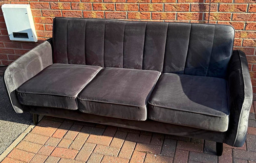 Grey upholstered seater sofa - grey,