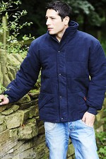 Mens Warm Moleskin Quilted