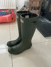 Barbour Men’s Wellington Bede Boots Green Size 8 UK