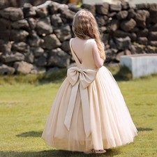 Kids Girls Pearl Bow