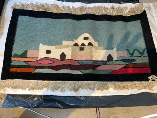 Vintage tunisian woven wall - vintage,