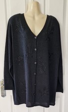 Black sparkly beaded v-neck