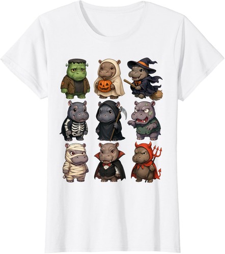 Baby hippo ghost zombie witch - hippo,