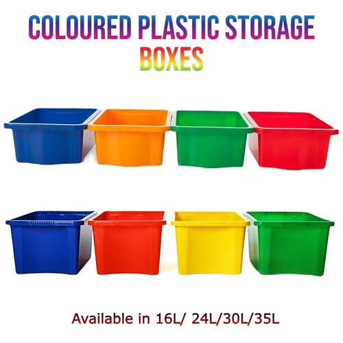 Coloured plastic home storage - coloured,