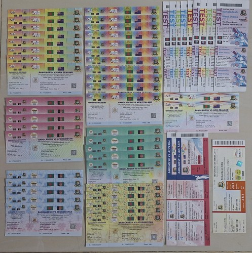 Lot cricket tickets - lot, of
