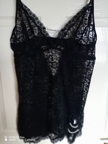 Black lace babydoll lingerie