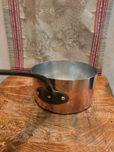 Antique french copper saucepan - french,
