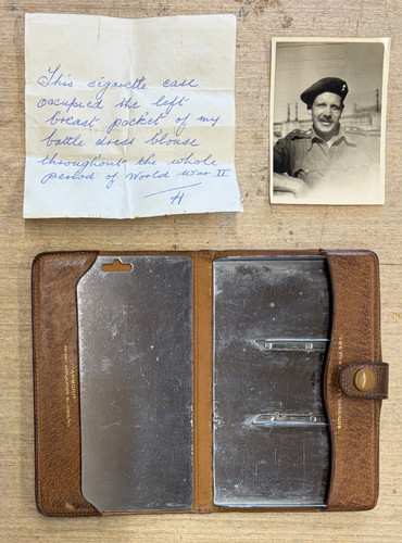 Ww2 officers leather cigarette - ww2,