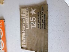 Lambretta Innocenti  J Star stream 125 range   parts Manual 1966 Original.