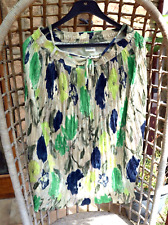 Jacques Vert Womens Cream, Yellow, Green & Blue Floral Lightweight Floaty Skirt