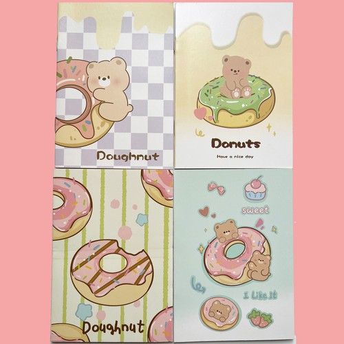 4pk bear doughnut cute animals - 4pk,
