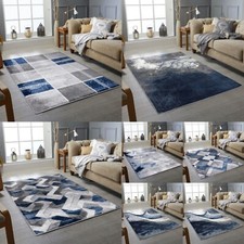 MODERN DESIGN RUG BLUE BEIGE