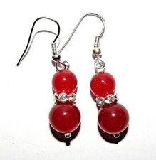 RED Gemstone earrings in