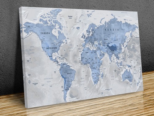 World map canvas wall - world, art