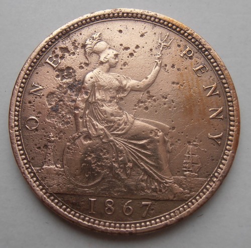 1867 penny - 1867,