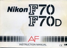 Nikon F70 / F70D 35mm SLR Camera  Instruction Manual