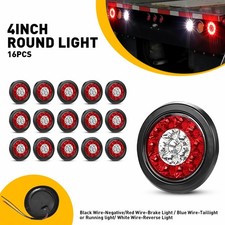 4" Red / White Round Truck