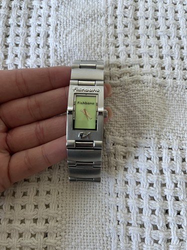 Fishbone silver green watch - fishbone,