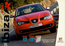 Seat Ibiza FR 2004 UK Market Launch Single Sheet Brochure 1.8 20v T & 1.9 TDi