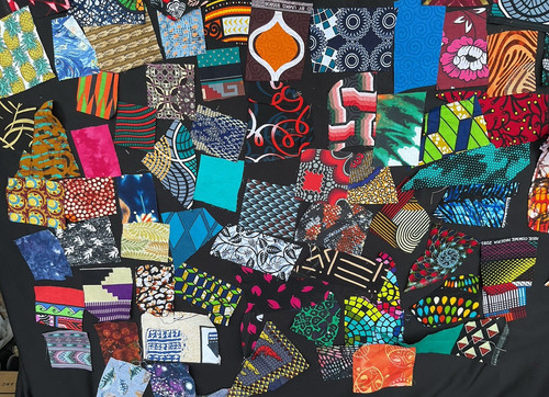 New african fabric scraps - new,