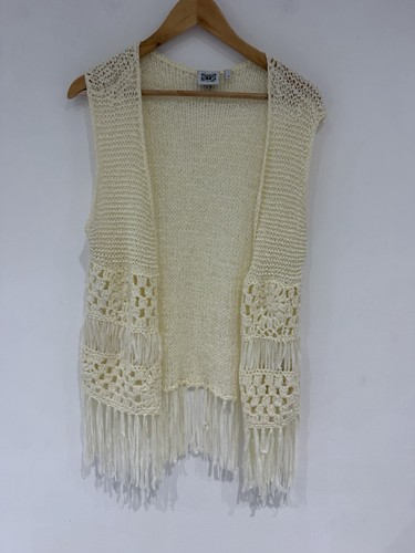 Animal cream crochet fringe - crochet,