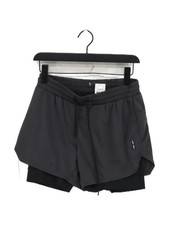 ASRV Women's Shorts M Grey Polyester with Spandex Sweat