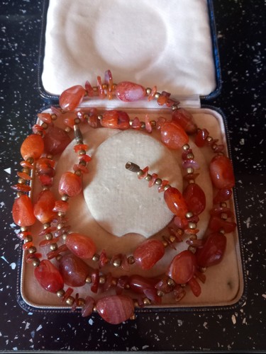 Scottish agate necklace - scottish, 30"