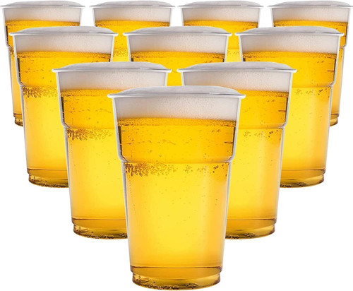 Plastic pint glasses 284ml - pint,