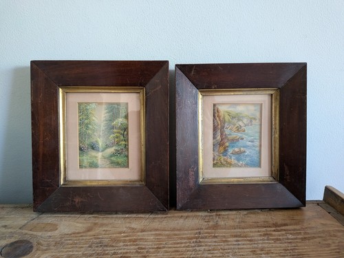 Pair antique framed alan - pair,