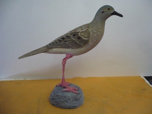 Mourning dove wood sculpture - mourning,