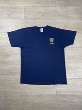 Vintage NYPD T shirt Embroidered Logo Navy Blue Size XL Short Sleeve USA Summer