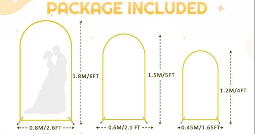 Set gold arch - set, 3