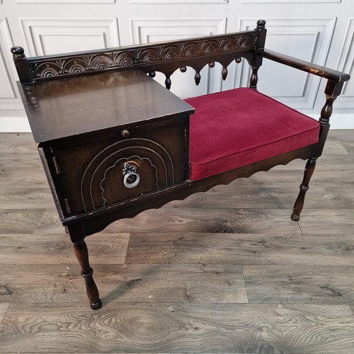 Vintage telephone seat - telephone,