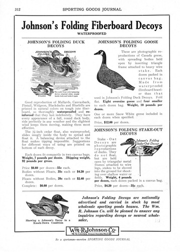 Johnson fiberboard decoys - fiberboard,